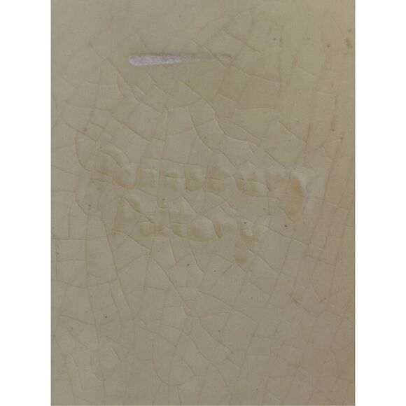 Vintage Pennsbury Pottery Amish Farm Barn Landscape Scene Trivet Wall Plaque 6" - Picture 3 of 3